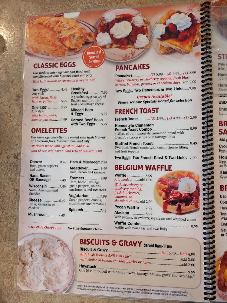 Fort Atkinson Family Restaurant - Menu Scan 3